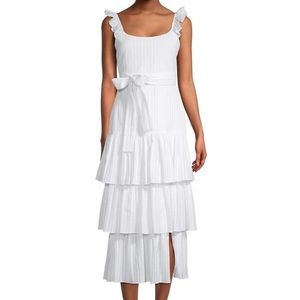 LIKELY Charlotte Dress - White Ruffles